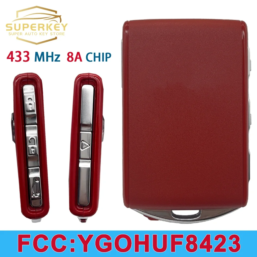 

SUPERKEY YGOHUF8423 Original Keyless OEM Smart Car Key 433Mhz 8A Chip For 2016 2017 2018 2020 Volvo XC60 XC90 S40 S60 S90