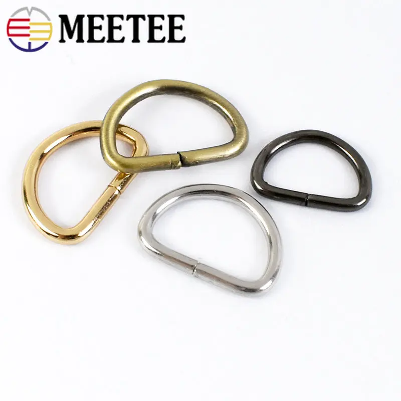 50/100Pcs 13mm D Ring Buckles Metal for Bag Strap Opening Dog Collar Webbing Clasp Loops Hooks DIY Hardware Accessories