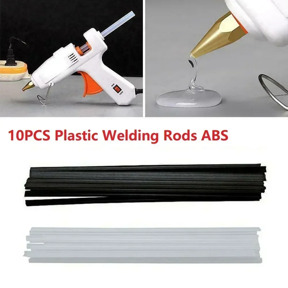 10PCS 25mm ABS Plastic Welding Rods ABS Welding Sticks 250x5x2.5mm For Plastic Welder Gun Bumper Repair Welding Supplies