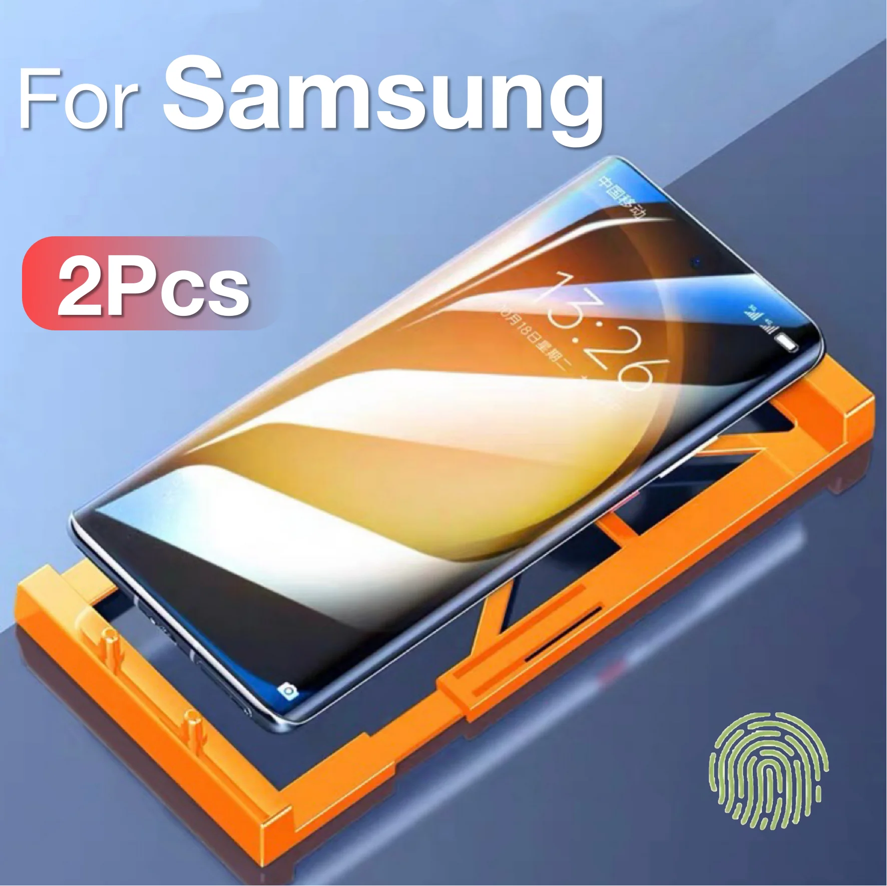 2Pcs Für Samsung Galaxy S25 S24 S23 Ultra S22 S21 S20 S10 S9 S8 Hinweis 20 10 9 8 plus Screen Protector Mit Installieren Kit Nicht Glas
