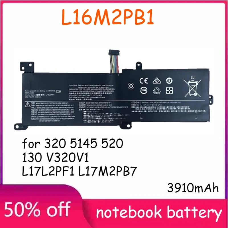 

L16M2PB1 3910MAH 7.6V 30WH Laptop Battery for 320 S145 520 130 V320 V1 L17L2PF1 L17M2PB7 L16S2PB2 L16M2PB3 L16C2PB1