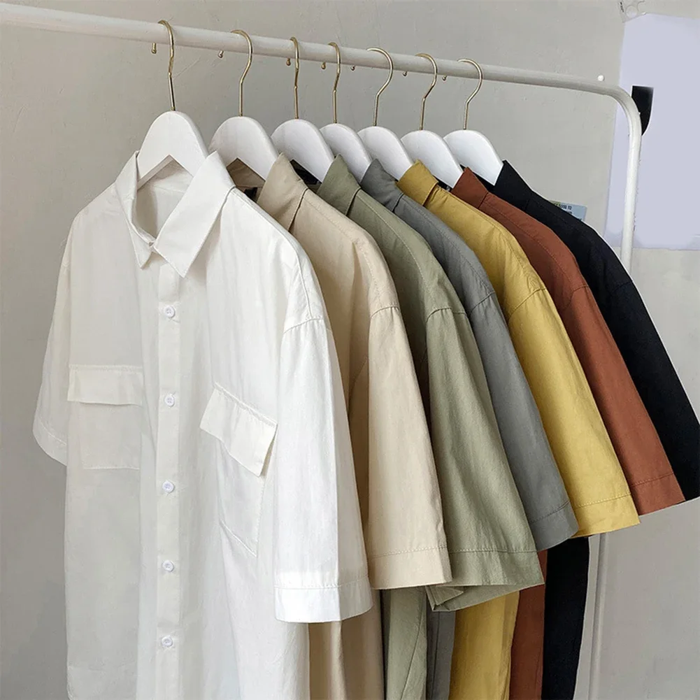 Casual Wear For Him Simple Versatile Tops Casual Loose Tops Commuting Outfit Solid Color Pattern Brand New Condition