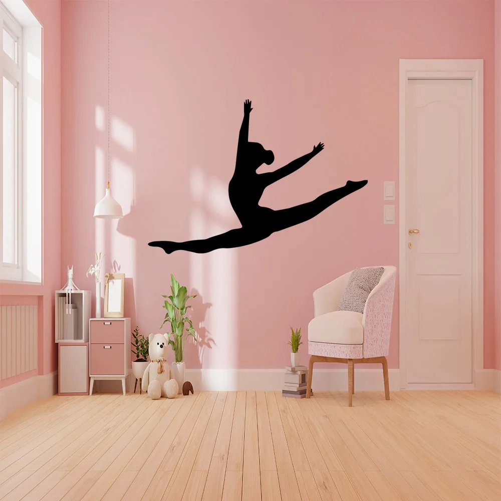 Ginnastica Wall Sticker vinile autoadesivo impermeabile Wall Art decalcomania per la decorazione domestica soggiorno camera da letto decalcomania