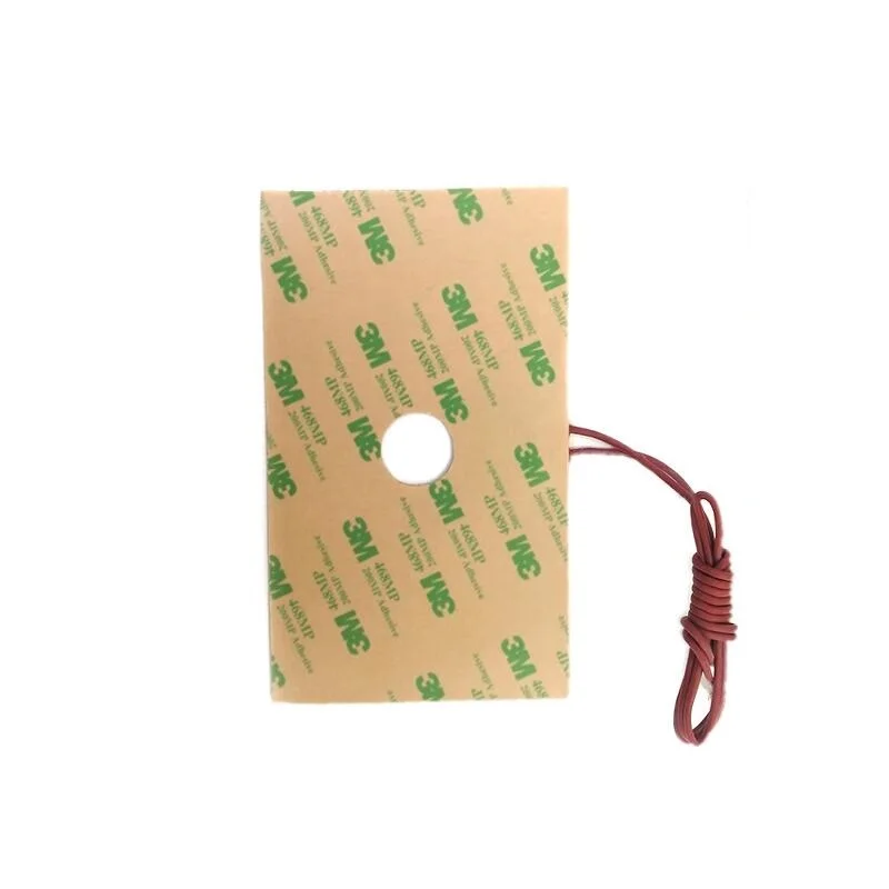 5V 12V 24V 110V 220V Electric Silicone Rubber Heating Pad With Middle Hole Heater Plate Mats 3M Adhesive Sticker Customizable