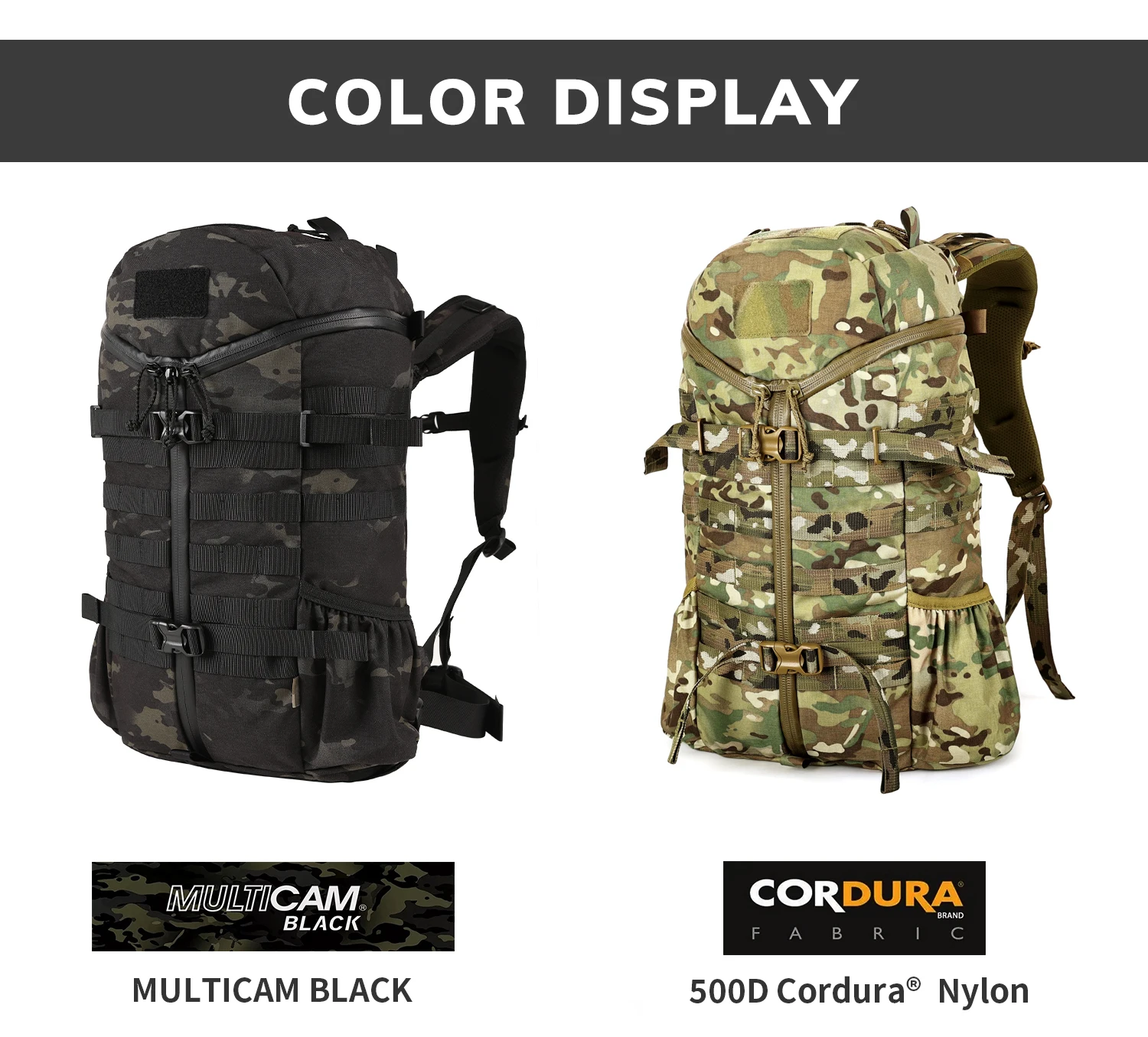27L 2-Tage Cordura Taktischer Funktionaler Pendler-Reise-Outdoor-Bergsteiger-Wanderrucksack Rucksäcke – Detail 3
