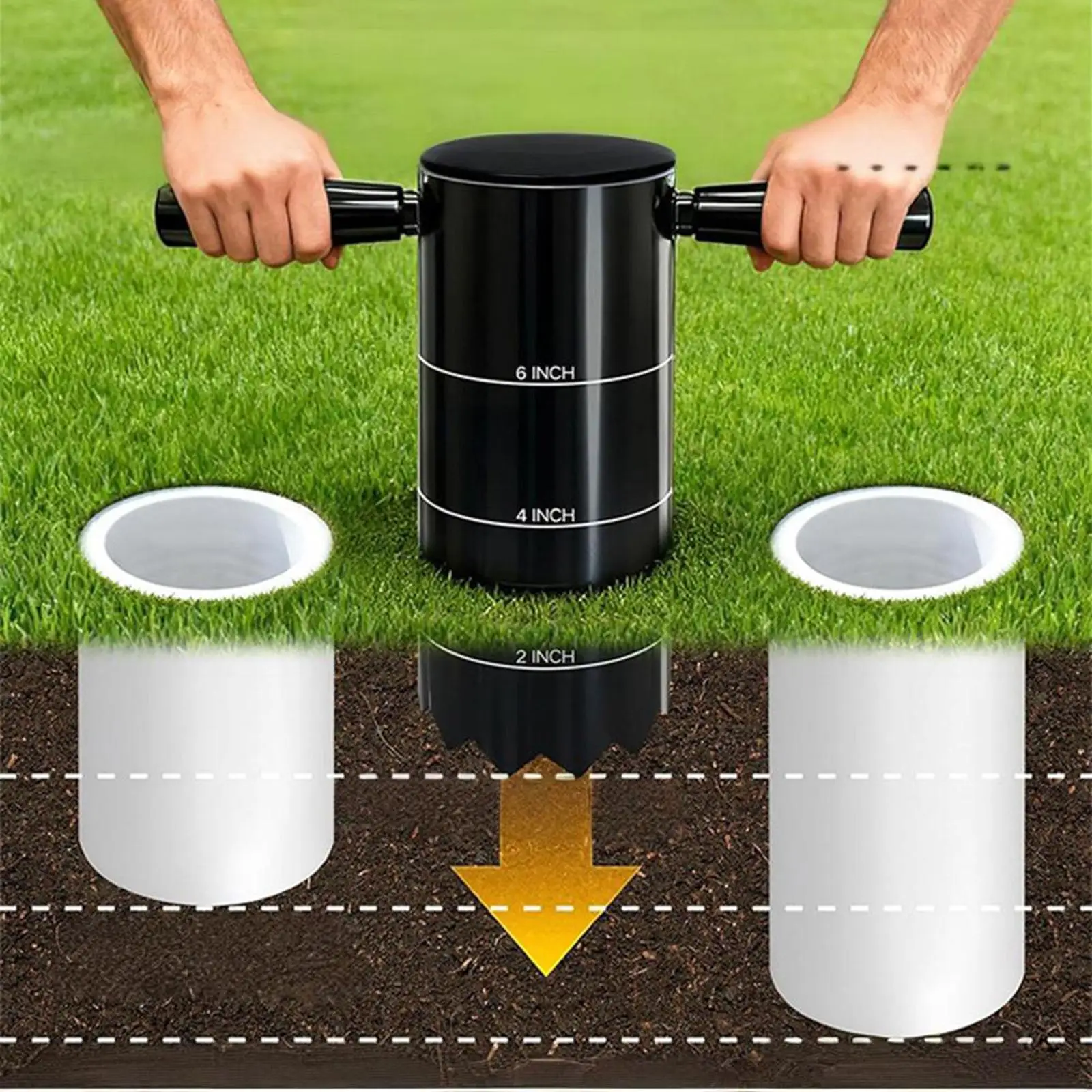 outil-de-jardinage-en-acier-robuste-pour-la-creation-de-trous-de-golf-avec-poignee-detachable-de-precision-pour-l'entretien-professionnel-du-gazon