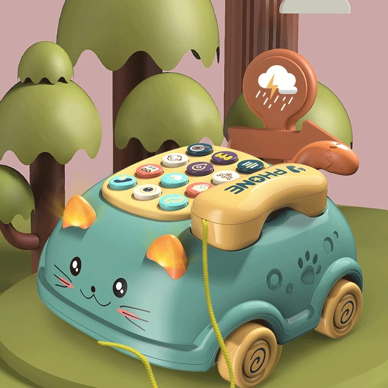 Детские игрушки для музыкального обучения, игрушка для раннего развития, Детская имитация телефона с детской музыкой, детские подарки