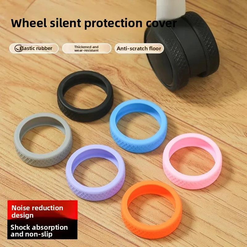 

Silent Silicone Rubber Luggage Wheel Cover Protective Sheath for Carry-On Bag Universal Wheel Accessory Travel Suitcase Part