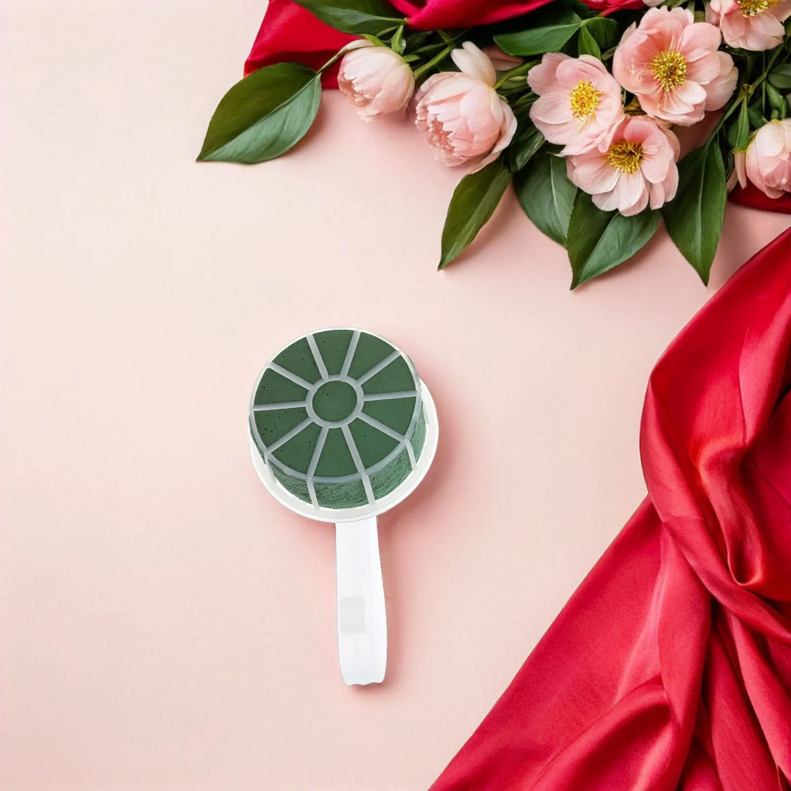 

6Pcs Handheld Floral Bouquet Holder with Foam Insert Comfort Grip for Wedding Bridal Bridesmaid Flower Arrangements Reusable