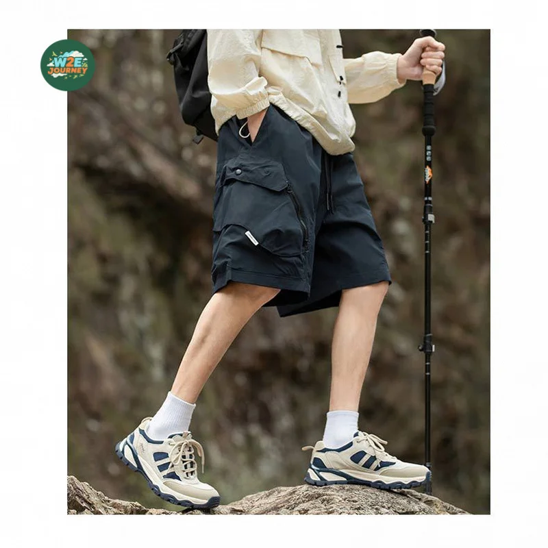 W2EJOURNEY High Quality EU US Size Outdoor Shorts Summer  Three-Proof Tactical Waterproof Sports Loose Shorts For Men