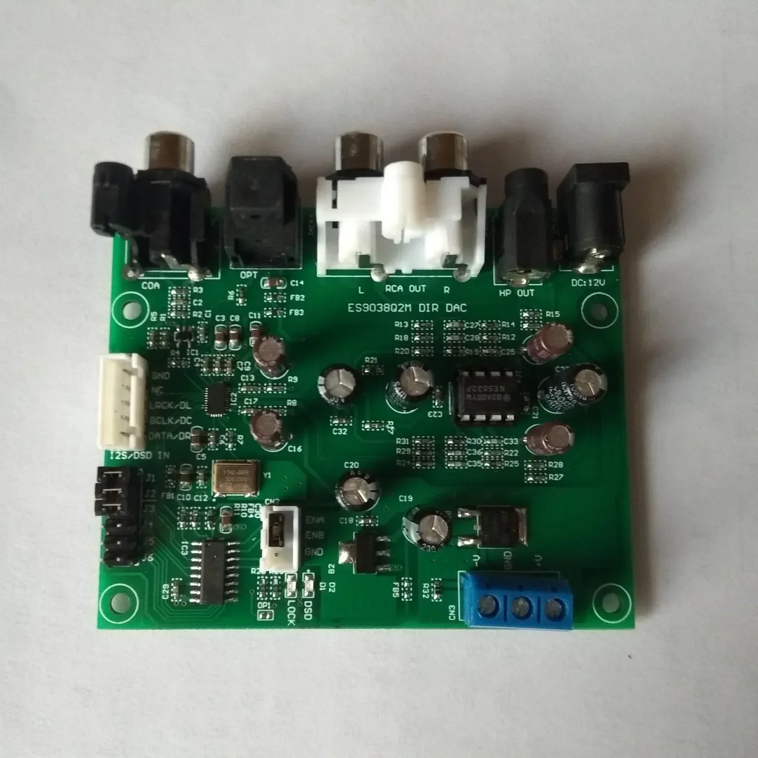 ES9038 DAC I2S/DSD/DOP/ Fiber/coaxial Decoder Board