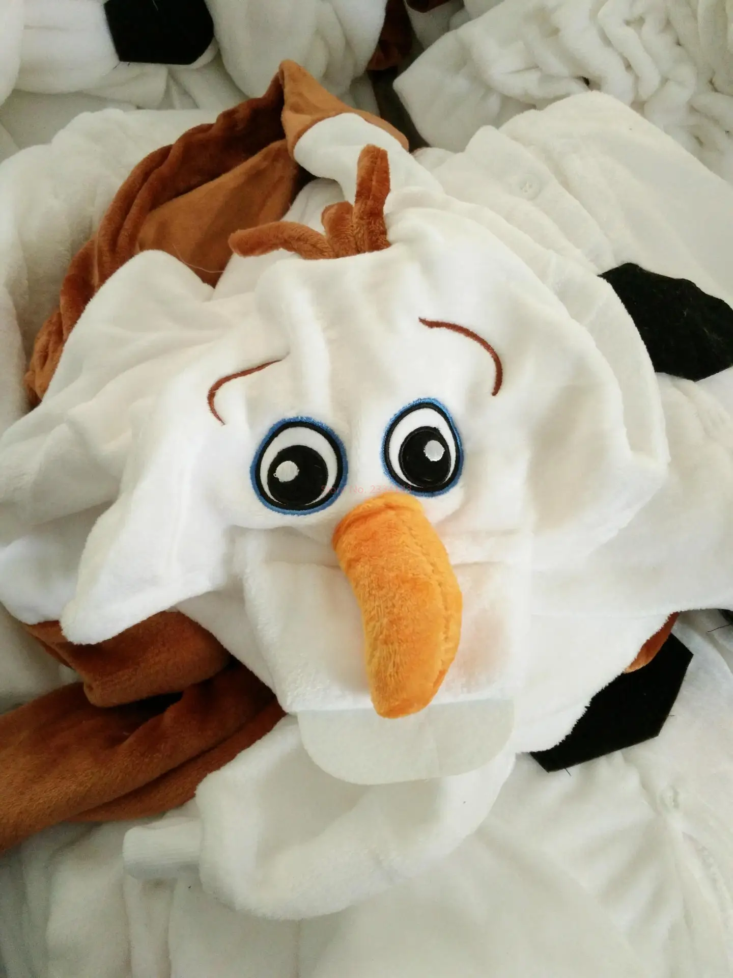 فروزن أولاف ثلج تأثيري حلي الصوف بذلة للبالغين والأطفال الكرتون حفلة ملابس خاصة منامة هدية