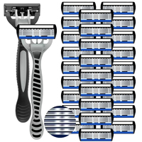 6-layer razor blade, men's stainless steel blade, classic water washed razor, sharp blade for clean shaving