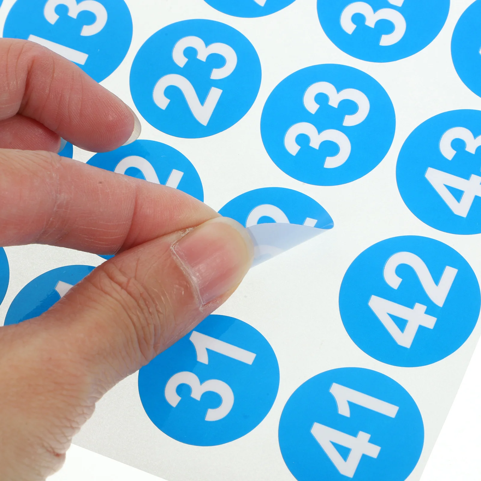 20 Blatt Nummernetiketten, digitale Aufkleber, 1–50 selbstklebende nummerierte Aufkleber für die Organisation von Büro, Klassenzimmer, Codierung