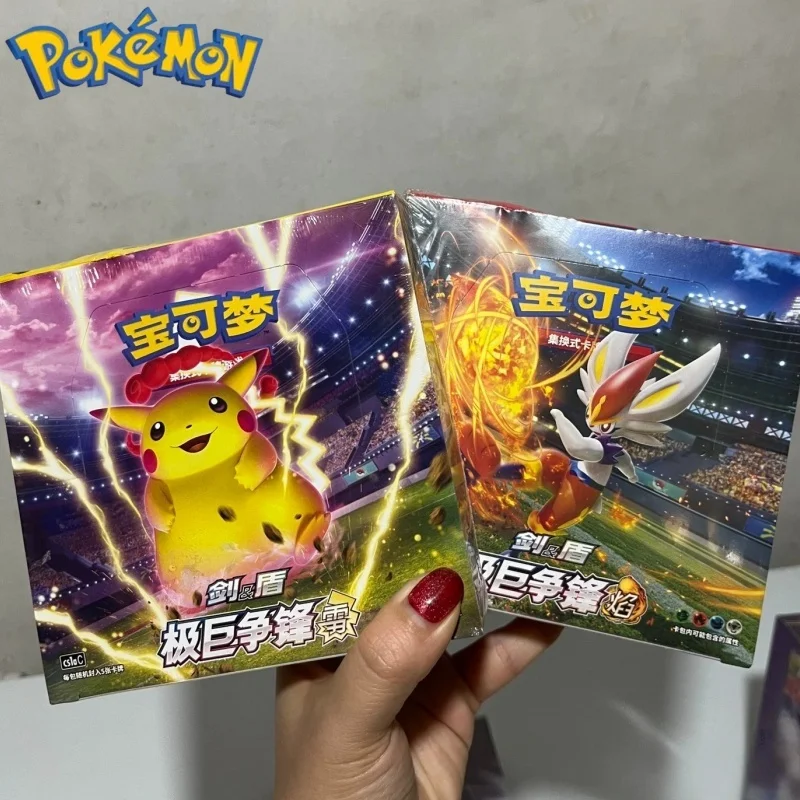 

In Stock Pokemon Ptcg Sword&Shield 3.0 Thunder Flame Simplified Chinese Gift Box Anime Pikachu Thin Fat Trading Cards Collection