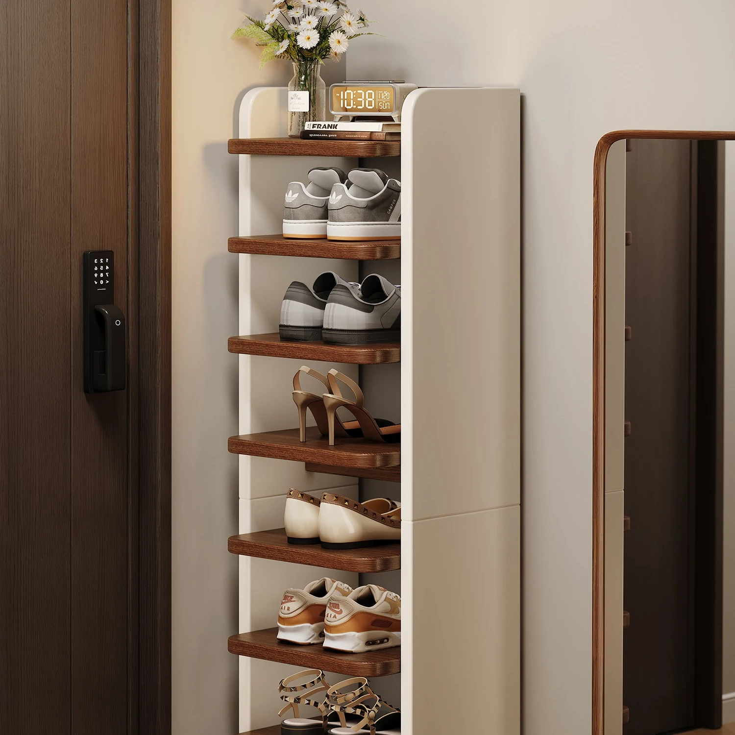 2026 Hot New Narrow Multi-layer Shoe Rack Space Saving Shoe Cabinet For Home Entryway Household Economic Shoe Storage Organizer