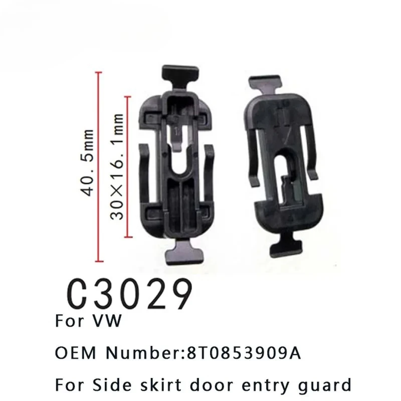 20PCS Front Rear Body Side Skirt Rocker Molding Clips Fastener 8T0853909A For Audi A4 S4 A5 S5 2008-2017