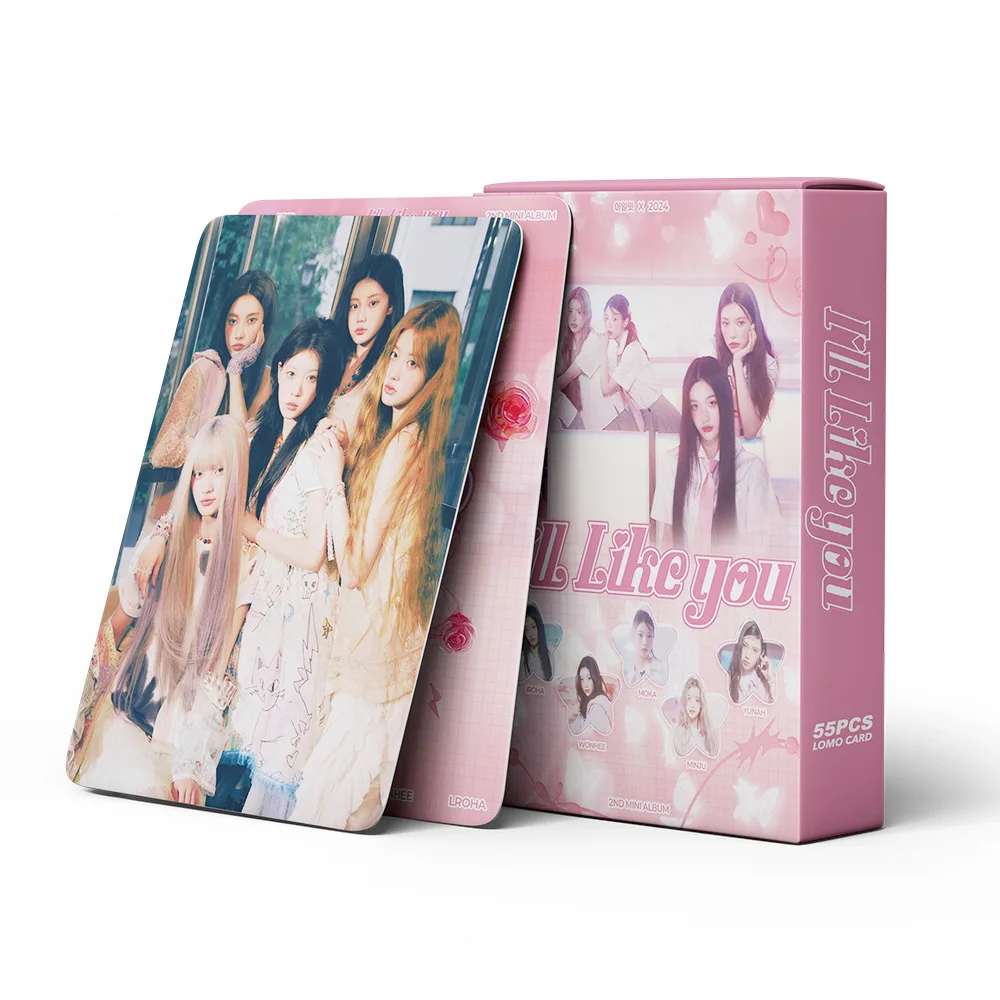 Imagem -03 - Conjunto Illit Idol Girl Novo Álbum eu Like You hd Printd Cartões Lomo Yunah Minju Moka Wonhee Iroha Photocards Fãs Presentes 55 Peças