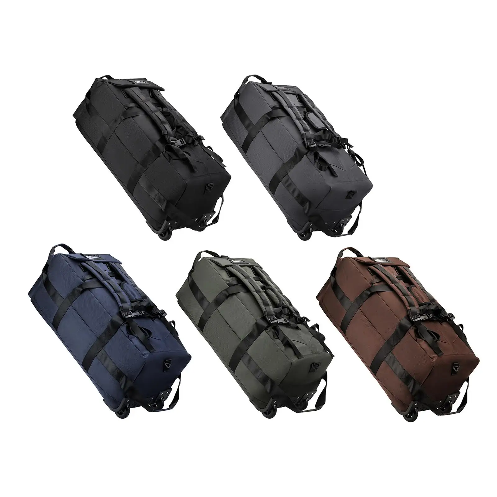 Duffel Bag with Wheels Luggage Heavy Duty Foldable Trolley Bag Suitcase for Outdoor Camping Business Trip Traveling Men Women