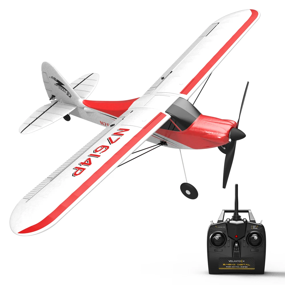 VolantexRC Sport Cub 500 761-4 500mm Wingspan 4CH One-Key Aerobatic Beginner Trainer RC Glider Airplane RTF Built In 6-Axis Gyro