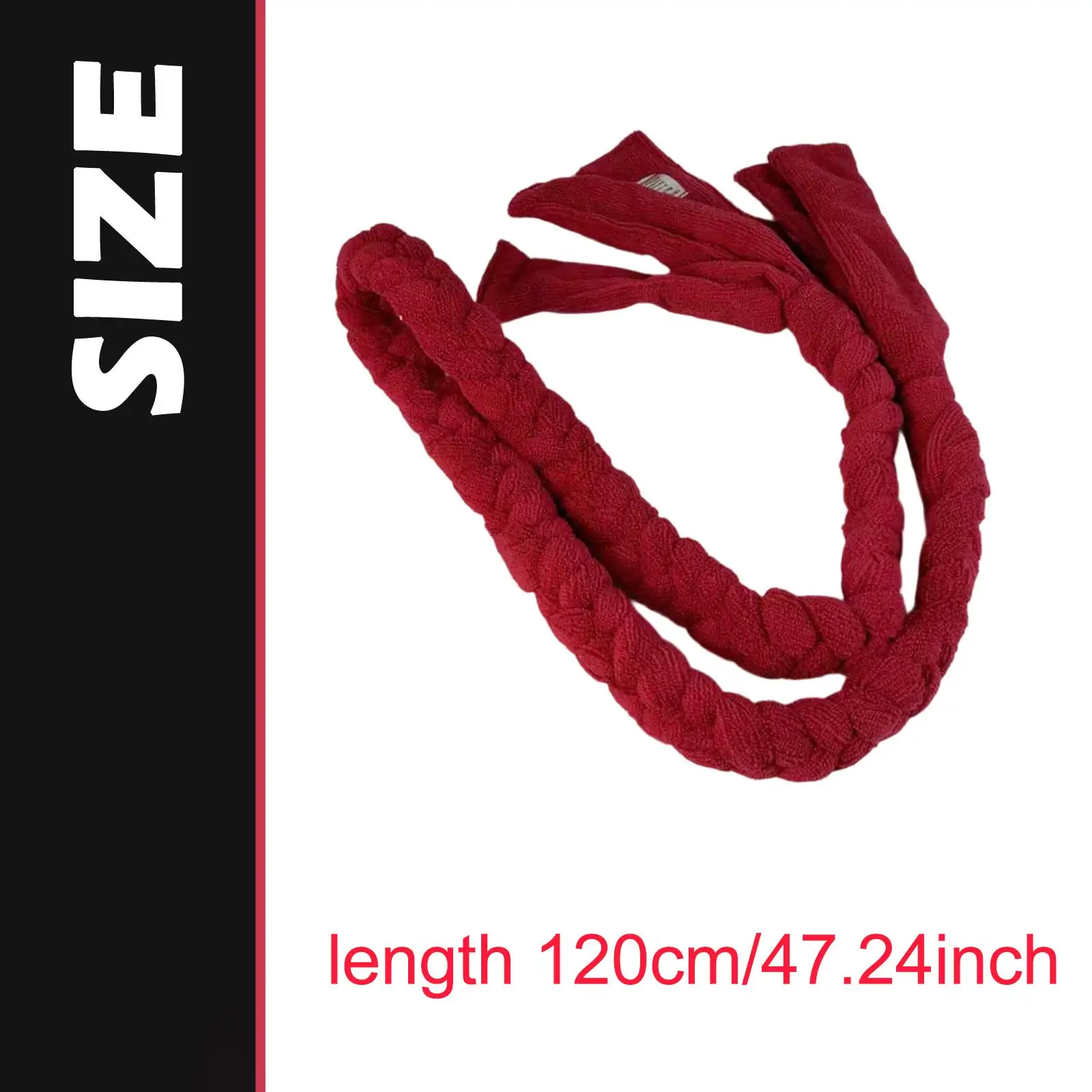 Pilates Rope Polyester Red Braided Rope Nonelastic Fitness Equipment Yoga Stretch Strap for Home Training