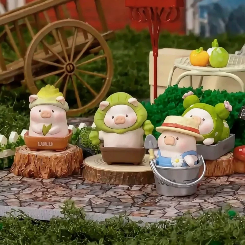 Nouveauté : Poupée authentique Lulu Pig de la série Maison de Fleurs, accessoires de sac surprise à grain mignon, petite poupée, cadeau d'anniversaire