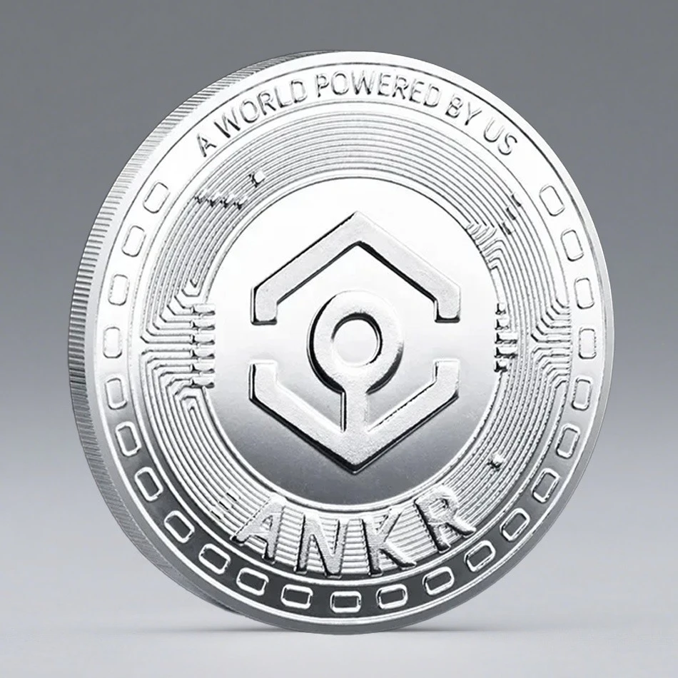 ANKR Crypto Souvenirs Coins Gold Plated Physical Cryptocurrency Collection Coin Home Decorations