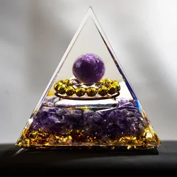 Energy Generator Orgone Pyramid Tree of Life Peridot Healing Natural Crystal Reiki Chakra Generator Orgonite Pyramid Meditation