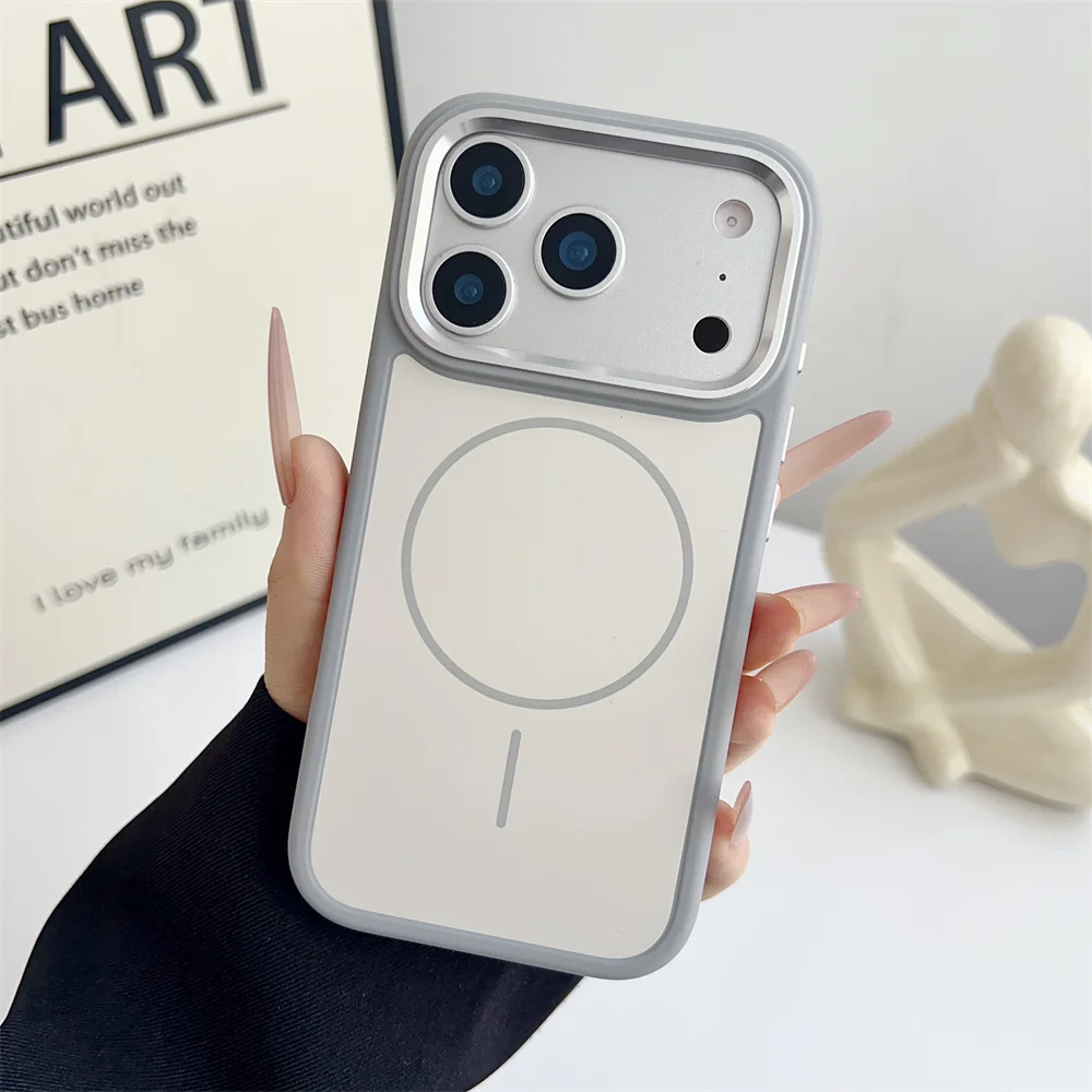 Luxury For Magsafe Plain Matte Phone Case For iPhone 17 Pro 