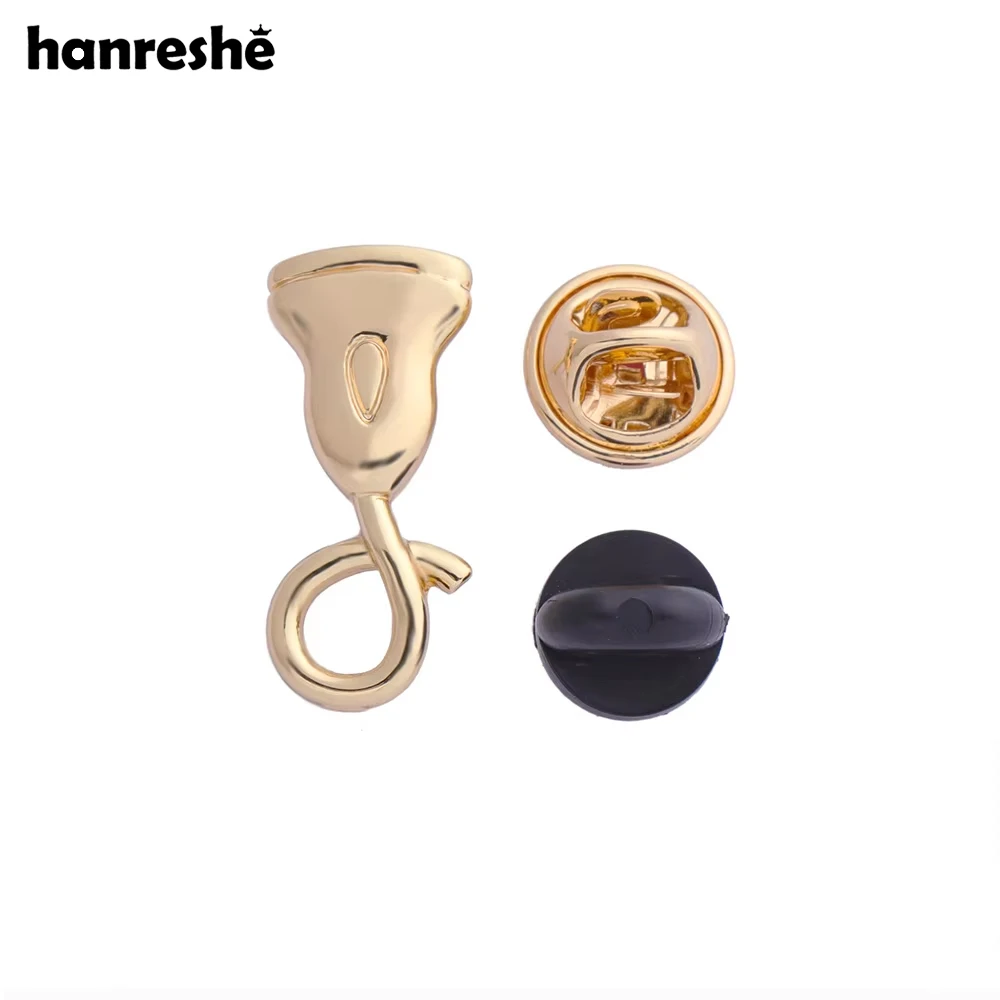 Trendy Ultrasonic Wand Pin Metal Ancient Gold Color Brooches Men Accessories Medical lapel Pin Jewelry Brooches for Women Gift