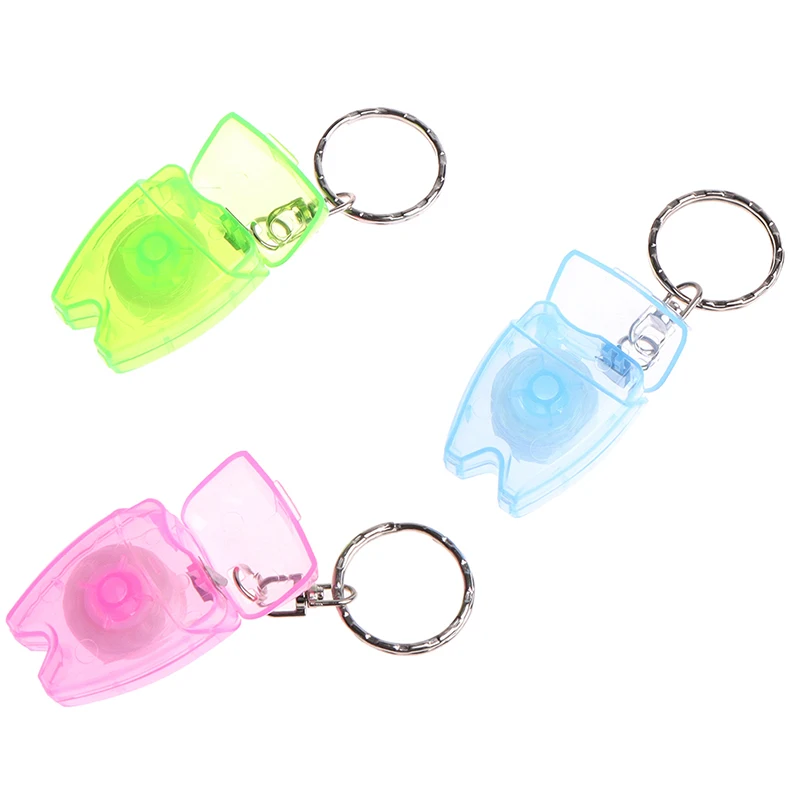 NEW 15M Portable Dental Floss Teeth Clean Keychain For Teeth Cleaning Oral Care Tool Keyring