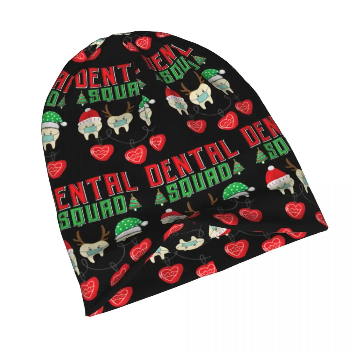 Natale Dental Squad Denti divertenti con maschera Dentista Caldo berretto lavorato a maglia Cappello a cuffia Autunno Inverno Berretti Cappelli per unisex adulto