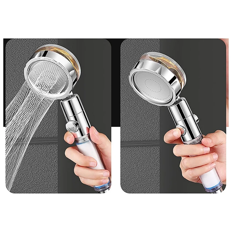 Supercharged Shower Head Shower Head High Pressure Shower Set Super Turbo Shower With 3 Spray Modes