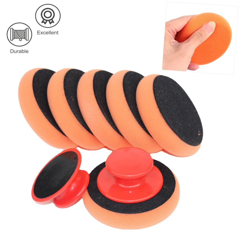 4 Inch Car Wax Applicator Pad Polishing Pad Sponge Car Clean Tool Microfiber Polishing Waxing Sponge Car House Maintenance Tool