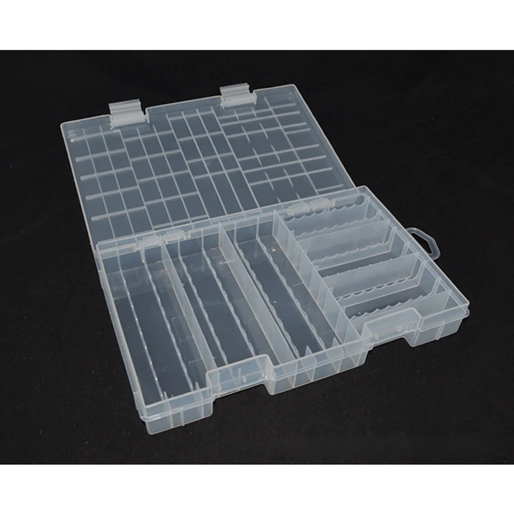 

Storage Box Double-layer Organizer Knotty Clear Aa Case Transparent Leakproof