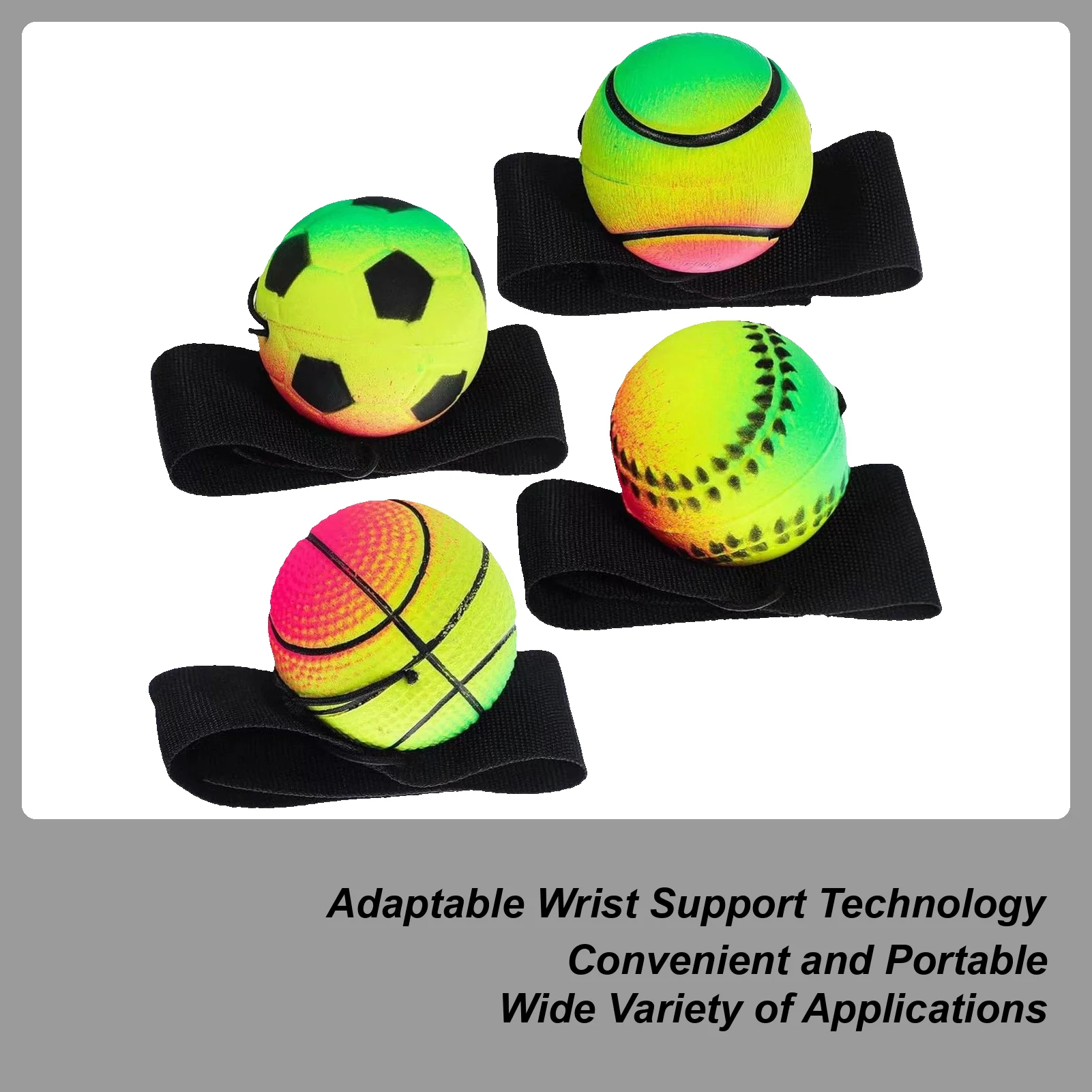 

Мяч на запястье, эластичный мяч, тренажер для запястья, 4-компонентное тренировочное оборудование, спортивные аксессуары для тренажерного зала, дома, вечеринки на открытом воздухе, семьи