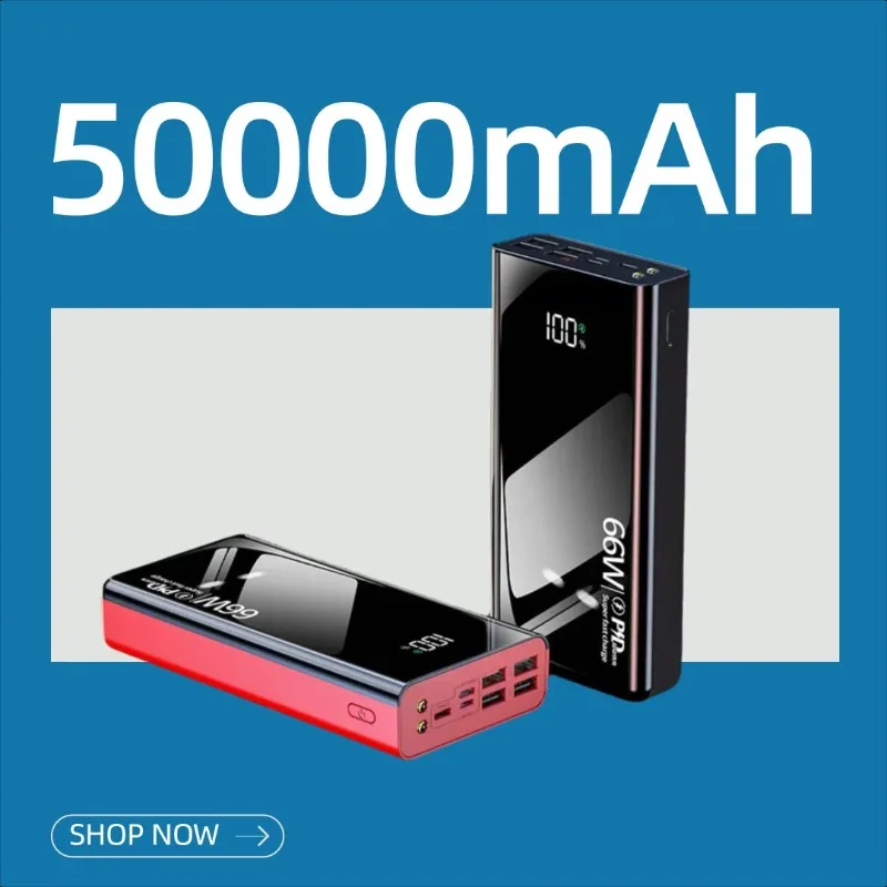 

Large Capacity 50000mAh 66W Super Fast Charging Power Bank