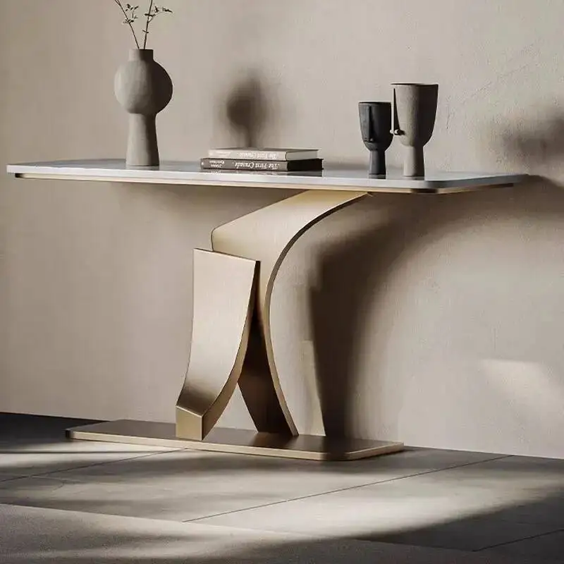 

Metal Room Living Hotel Luxury Table Vintage Corner Narrow Nordic Table Vertical Hall Tisch Wohnzimer Hallway Furniture