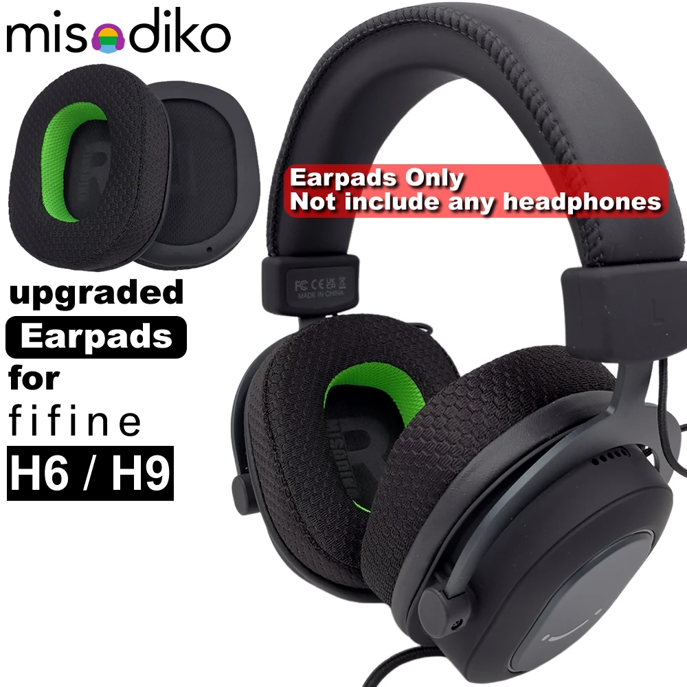 misodiko Upgraded Earpads Replacement for Fifine H6 / H9 Headphones