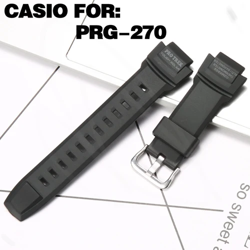 Imagen 1 del producto Accesorios de reloj para Casio Protrek PRG-270 Prg270, correa deportiva resistente al agua para hombre, correa de reloj de goma de resina