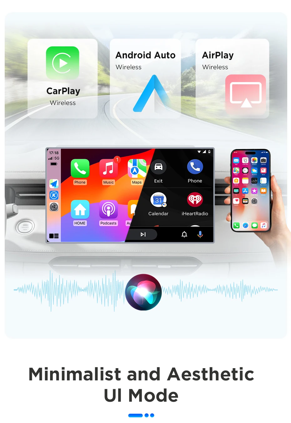 Junsun Android 15 Intelligente Autosysteme für Toyota Land Cruiser Prado 150 2009-2013 AI Wireless CarPlay für Apple Auto – Detail 16