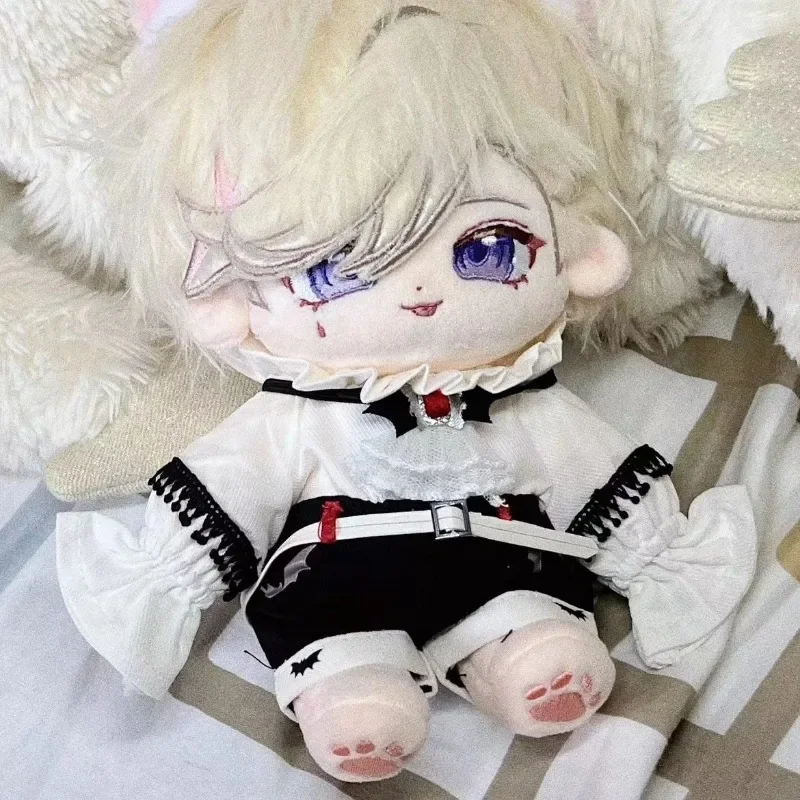 Anime Game Impact Cosplay Lyney Dark Vampire Count Cape 20cm Soft Outfit Plush Doll and Clothes Character Halloween Gift