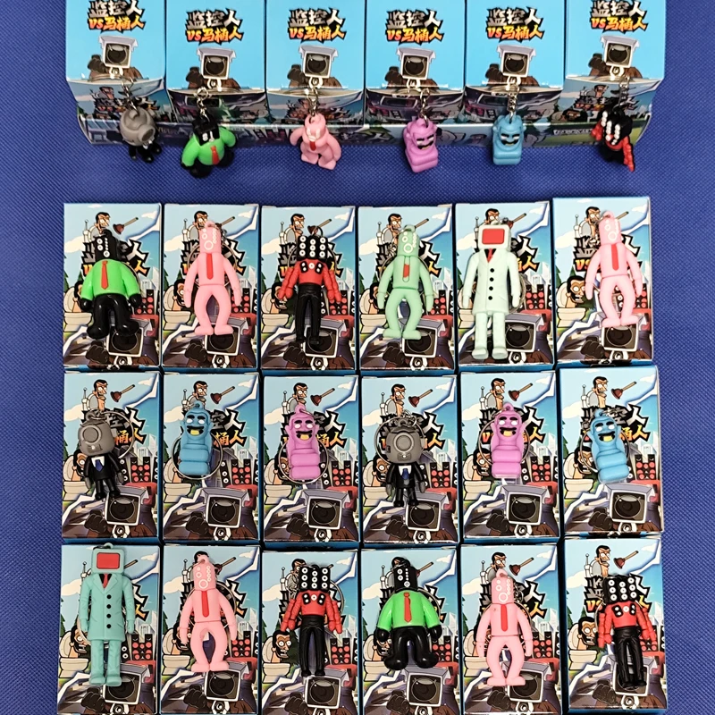 Skibidi Toilet Figurines Blind Box SetAction Figures Toys Game Character Card  Model Kawaii Anime Collection Dolls Kids Gifts