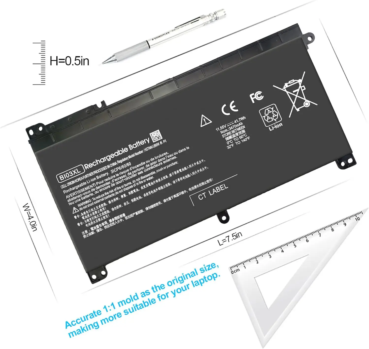 BI03XL ON03XL 844203-850 844203-855 BIO3X Battery for HP Pavilion X360 13-U M3-U m3-u001dx m3-u103dx 13-u003la 14-AX 14-ax010wm