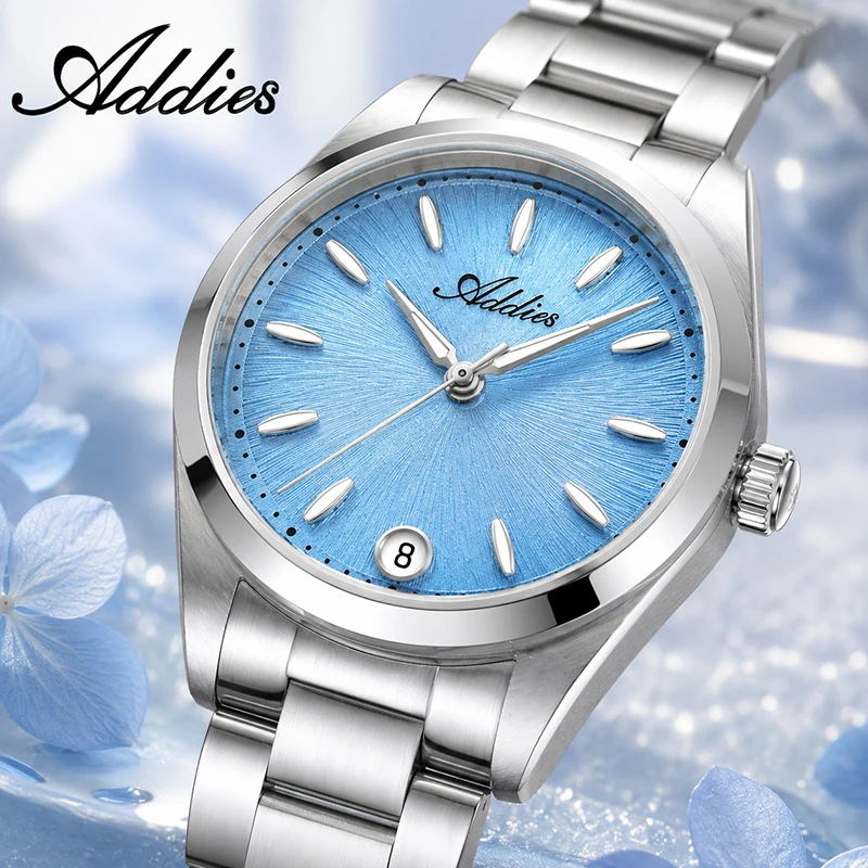 

Addies Women Quartz Watches Sapphire Crystal 31mm Stainless Steel 5Bar Waterproof BGW9 Super Luminous Dress Woman Wristwatch
