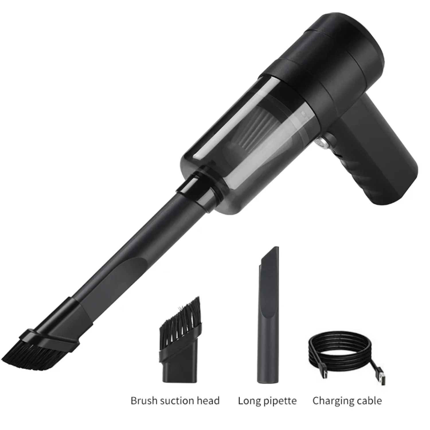 12000Pa Wireless Car Vacuum Cleaner USB Charging 1800mAh Portable Cleaning Appliance Mini Wet Dry Household