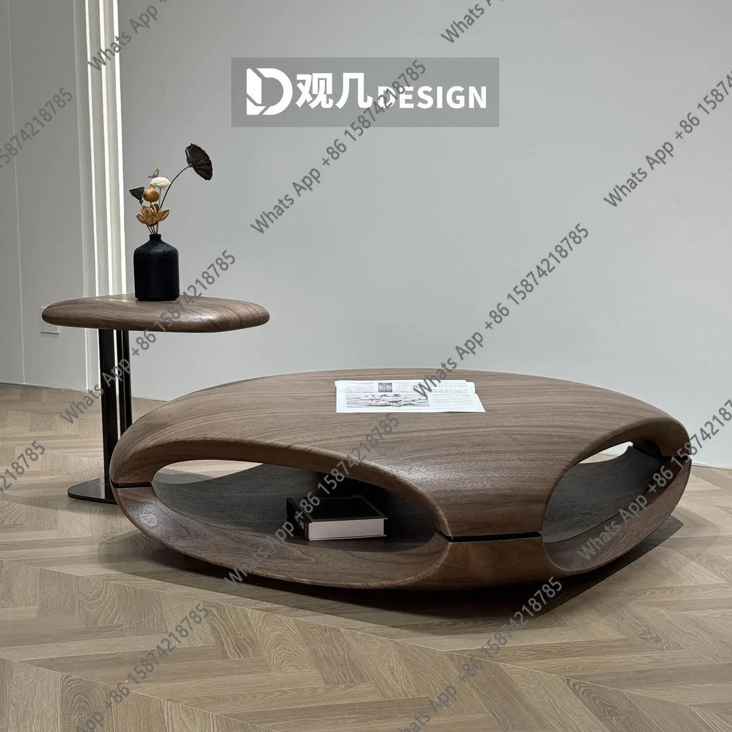 N65 Designer double-layer coffee table combination Italian minimalist high-end large flat 2026 new fashion