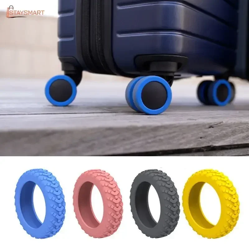 Luggage Wheel Covers for Suitcase New Upgrade Silicone Thicken Texture Wheels Caster Shoes Reduce Noise Luggage Accessories