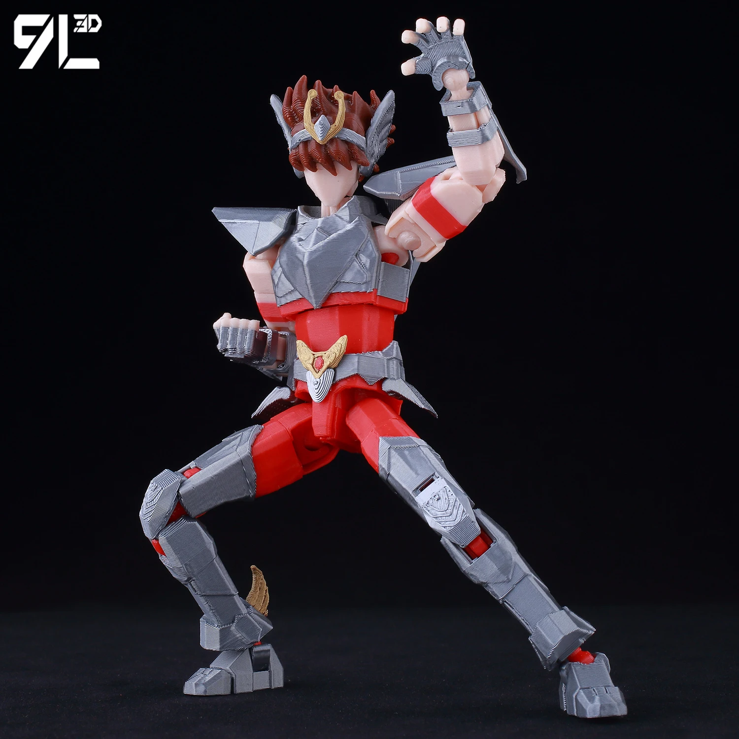 9L3D مطبوعة متعددة المفاصل مفصلية الدمية 13 لاكي تيتان 13 سانت سيا بيغاسوس النيزك قبضة القماش البرونزي انفجار أنيمي الشكل #2