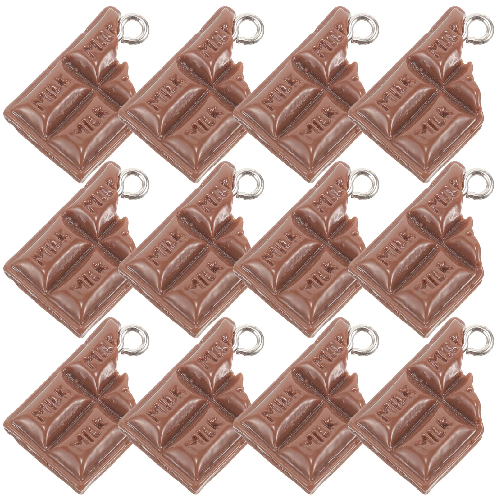 20 Pcs Chocolate Pendant Design Hanging Charms Candy for Earring Making Handmade Jewelry Accessories Plastic